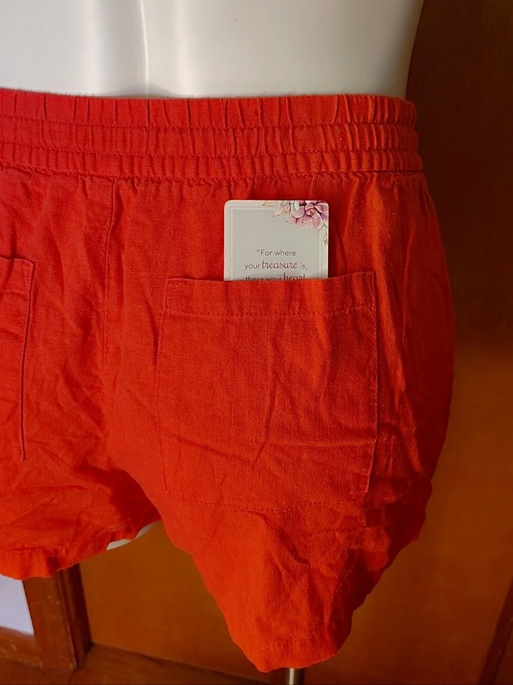 GAP Vibrant Linen-Blend Shorts Size L